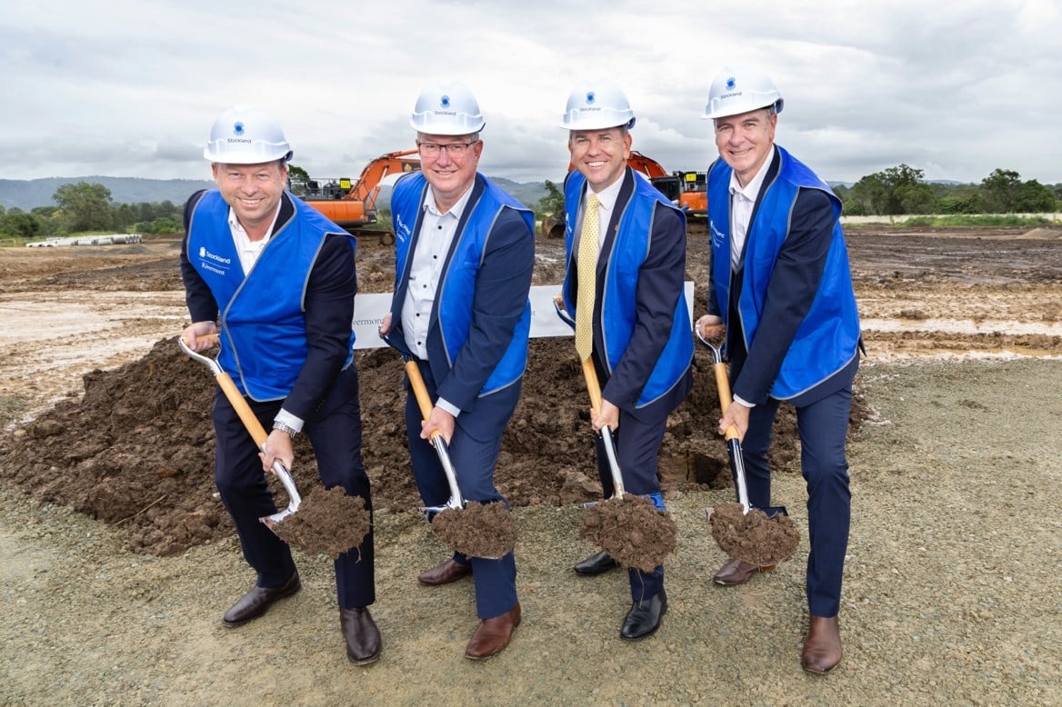 Rivermont sod turn representatives