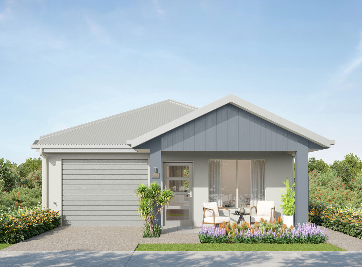 Laneway living 2 gable facade with coastal colour scheme