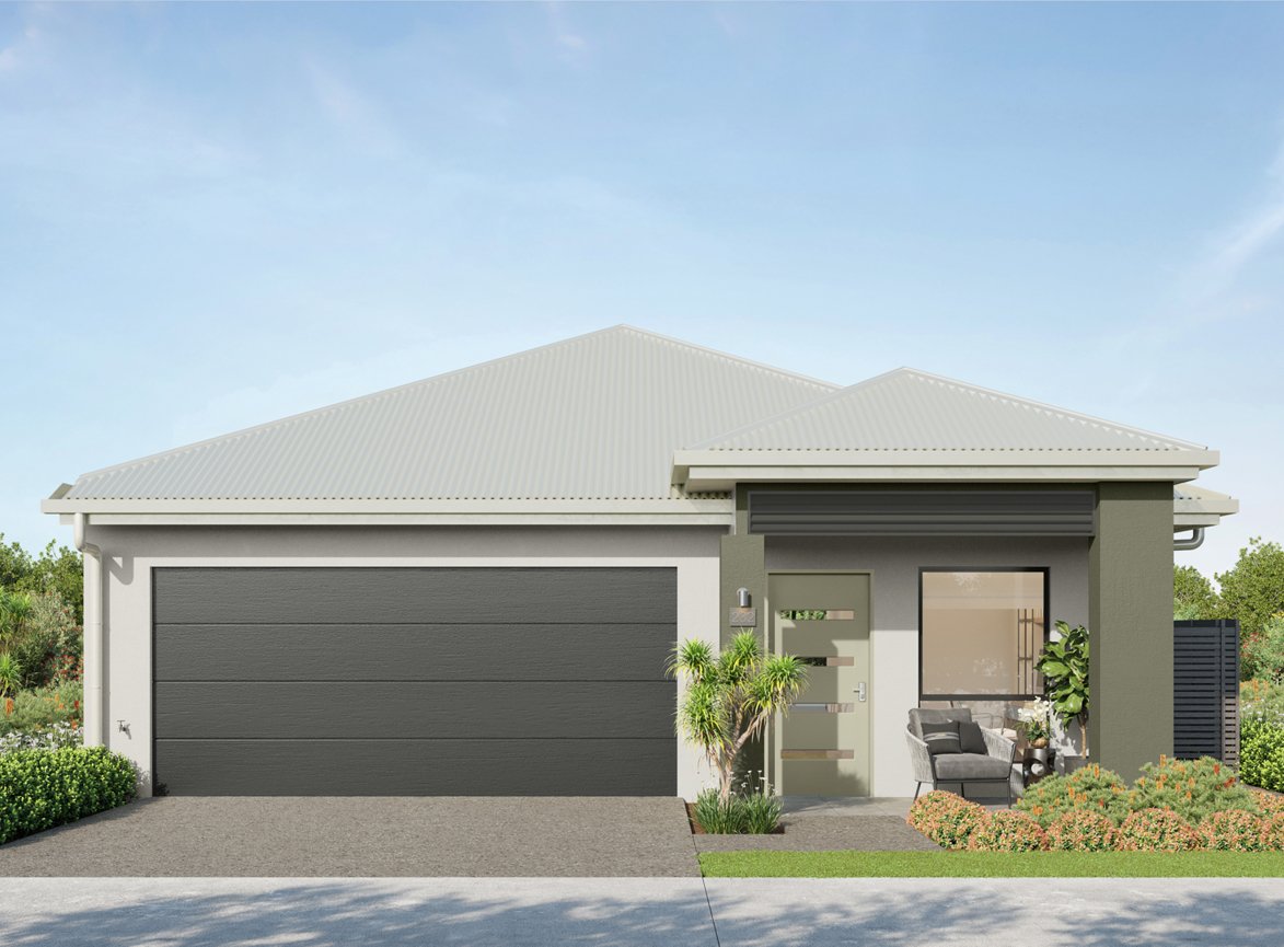 Halcyon Coves moreton hip facade in rainforest colour scheme