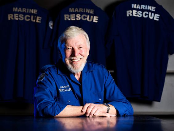 Photo of Marine Rescue Mike Smith who was awarded the Australian Bravery Medal