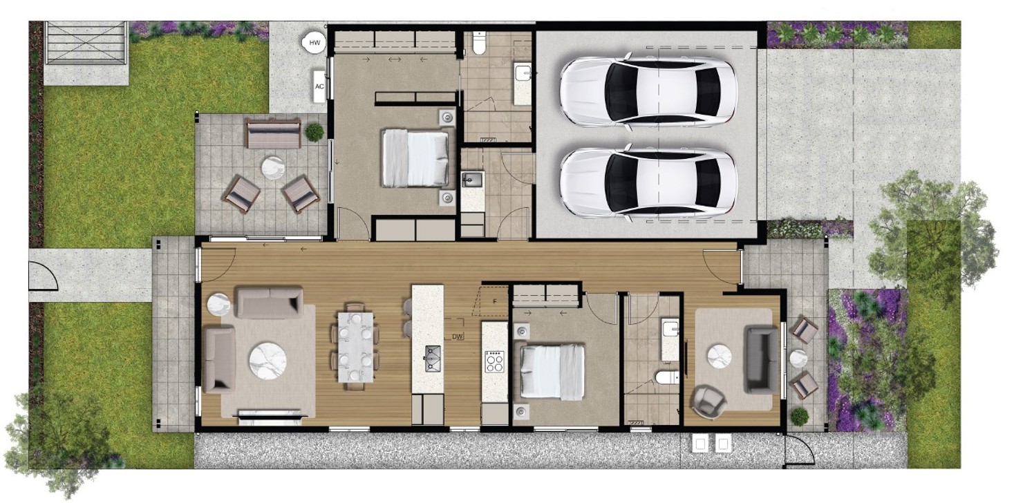 Dual frontage floorplan for VH03