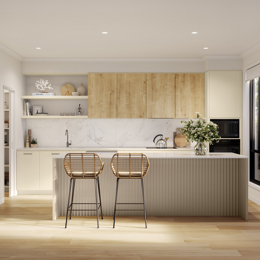 VH04 Kitchen render in Country colour