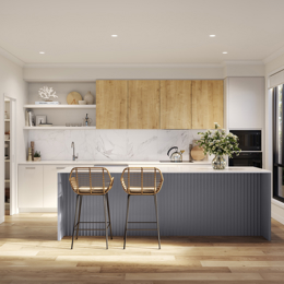 VH04 Kitchen render in Town colour