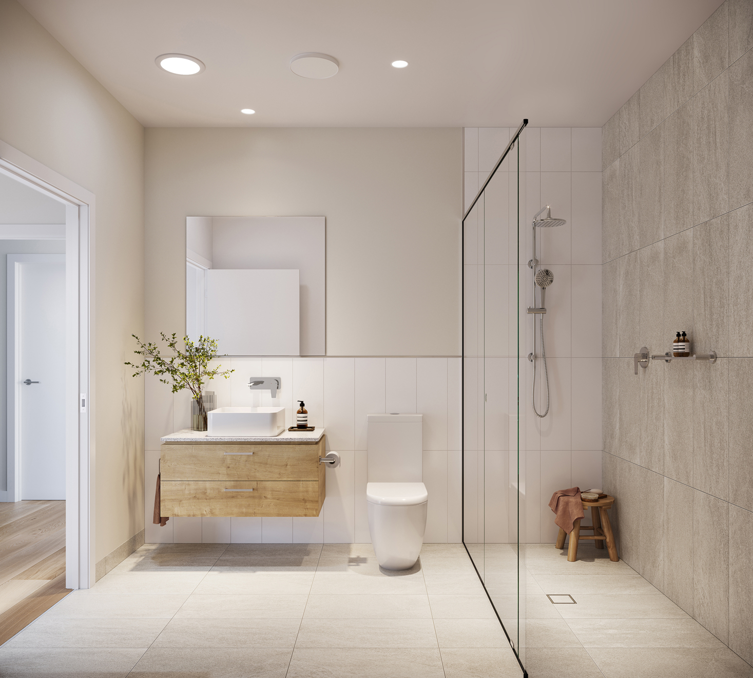 VH05 Bathroom render in Country colour