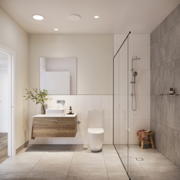 VH05 Bathroom render in Range colour
