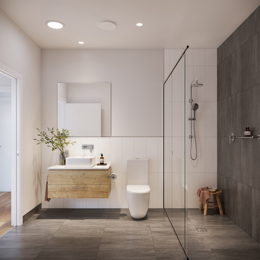 VH05 Bathroom render in Town colour