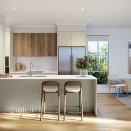 VH05 Kitchen render in Range colour