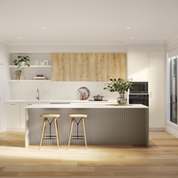 VH07 Kitchen render in Country colour