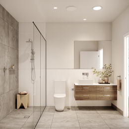 VH08 Bathroom render in Range colour