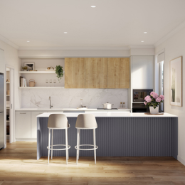 VH10 Kitchen render in Town colour