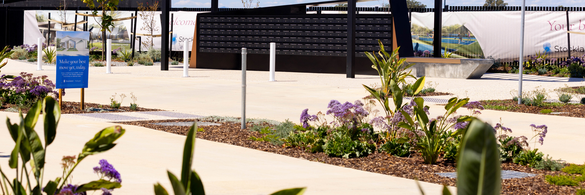 A photo taken of the Halcyon Jardin mailhouse
