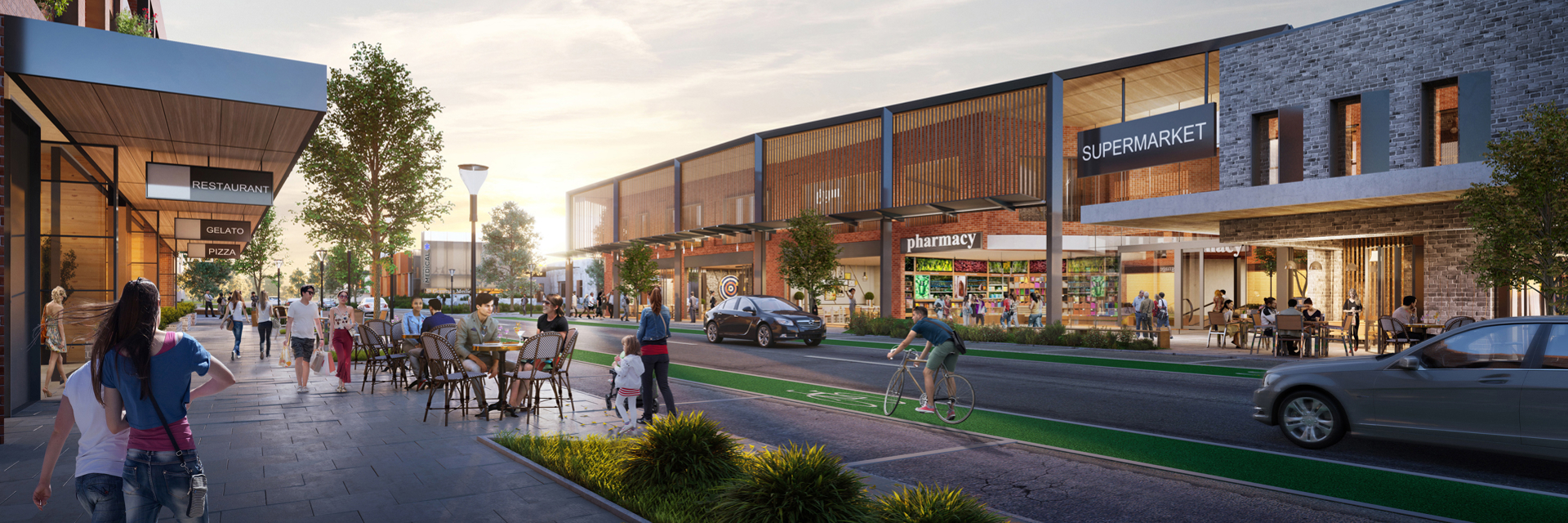 A render of the St Germain Central retail precinct