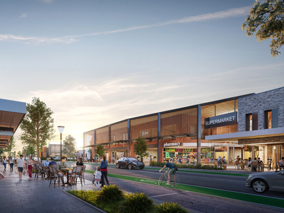 A render of the St Germain Central retail precinct