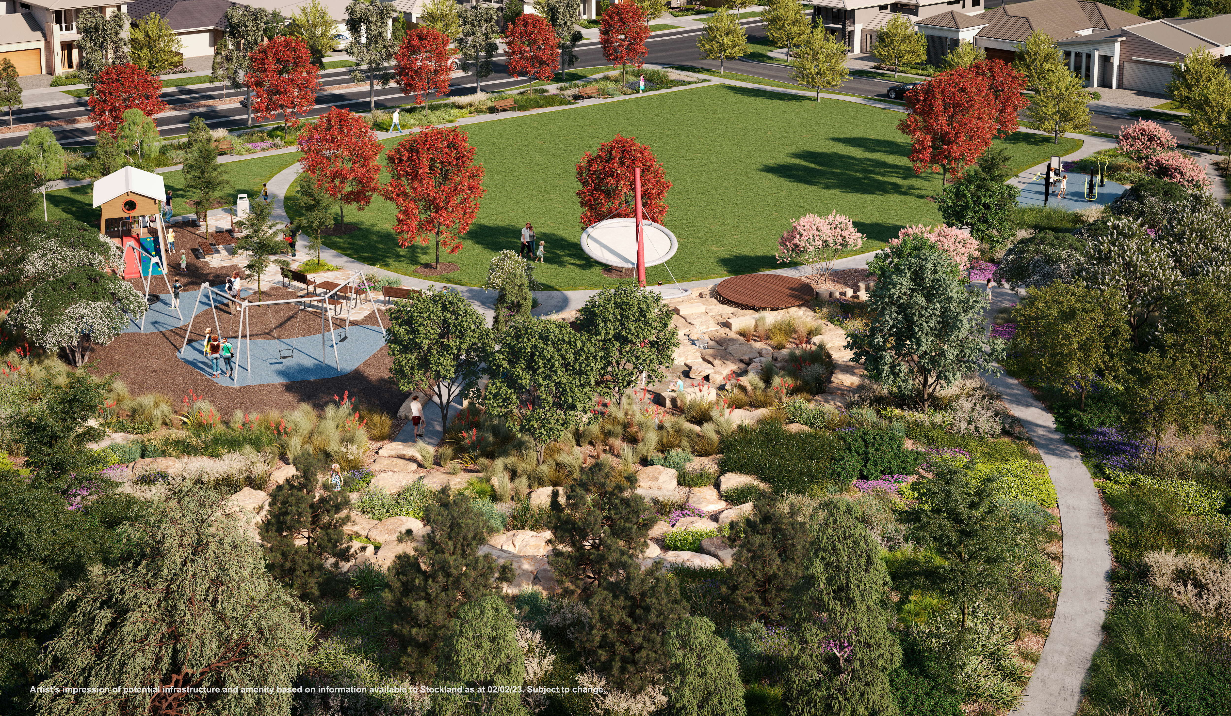 Aerial view of stage 44 park