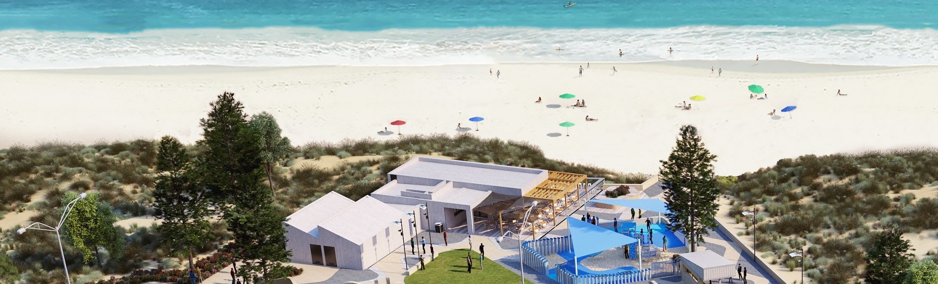An artist's impression of the new foreshore project at Stockland's Amberton community in Eglington (WA), which commenced construction on 6 October 2017.