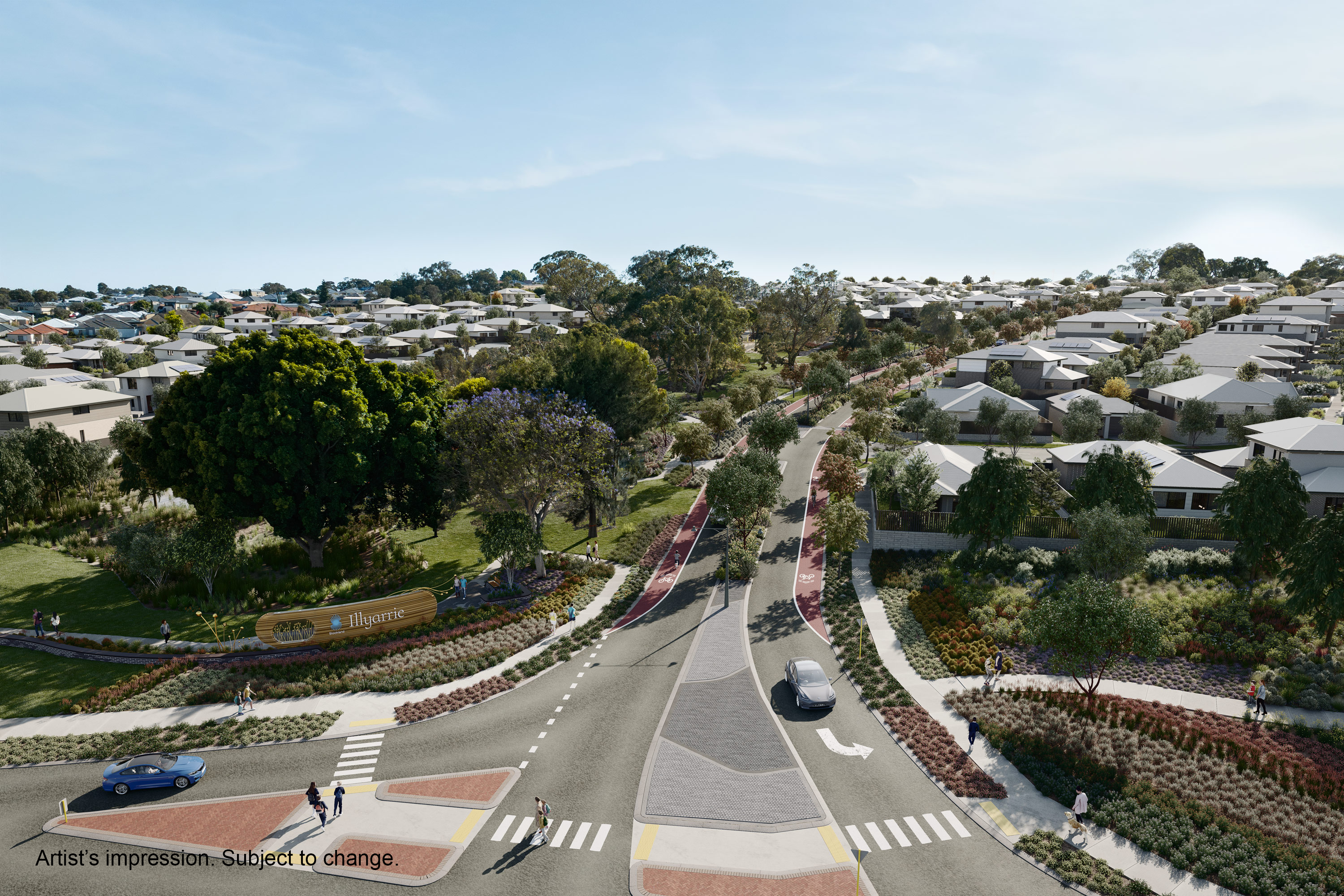 Illyarrie Wanneroo Road Entrance Render