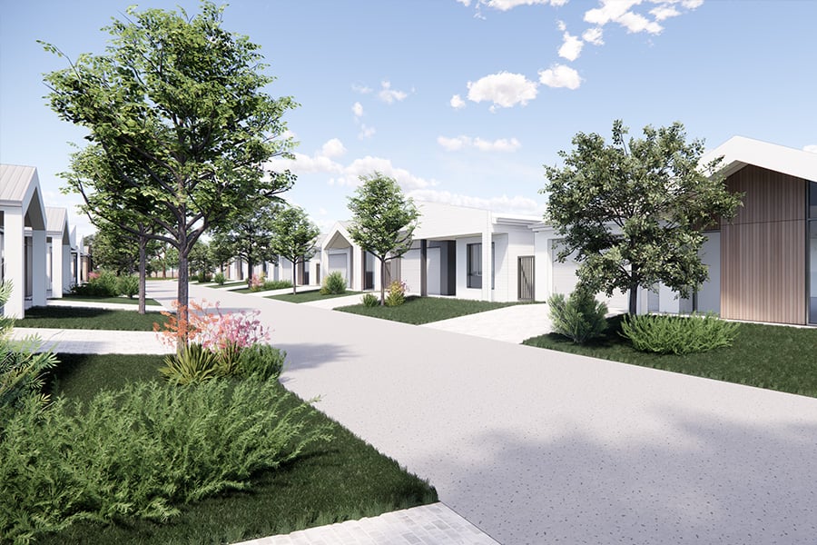 Halcyon Wildflower Streetscape Render
