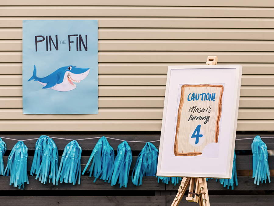 Shark theme decorations