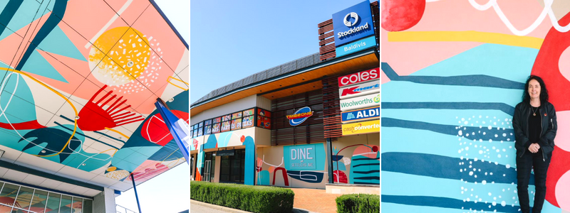Baldivis Mural images including artist 