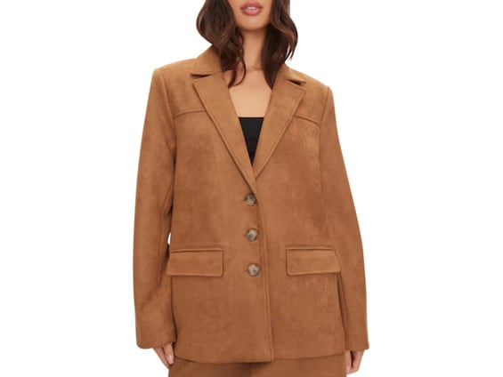Dotti Sammy Suedette Blazer in Tan $99.95