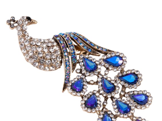 Lovisa Antique Gold Diamante Peacock Broach $22.99