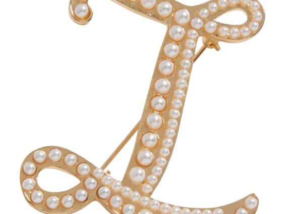 Sportsgirl Pearl Initial Brooch $12.95