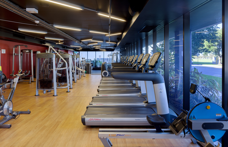 Durack Centre gym with treadmills and weights