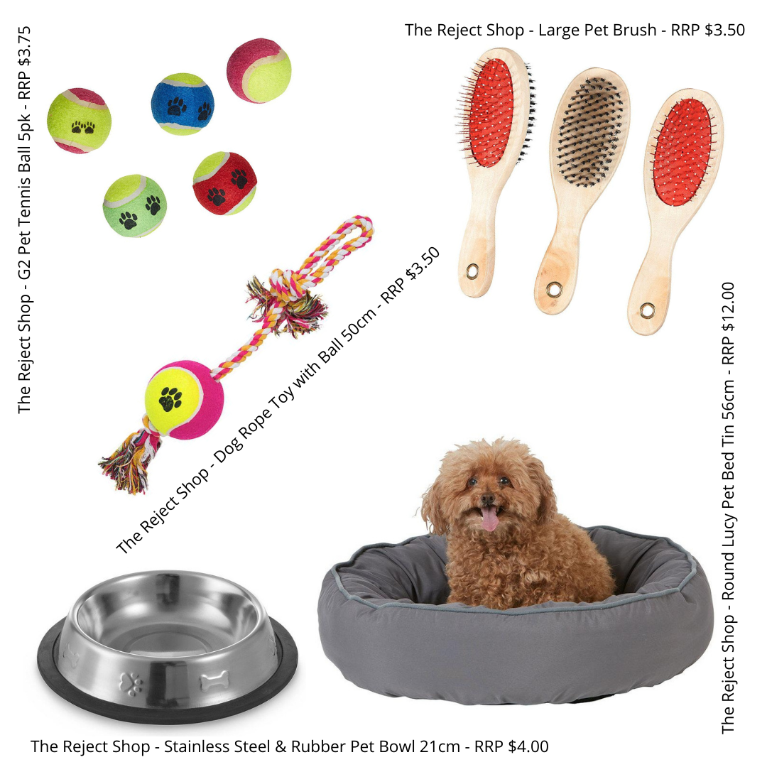 Dog products from The Reject Shop