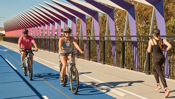 The cycleway at Stockland's Aura community on the Sunshine Coast (Qld)