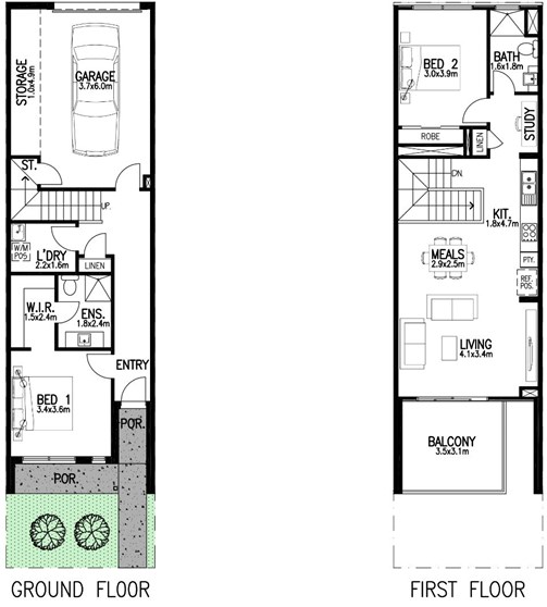 Metricon Townhomes_Stage 307 Mt A_ 30740 Floorplan