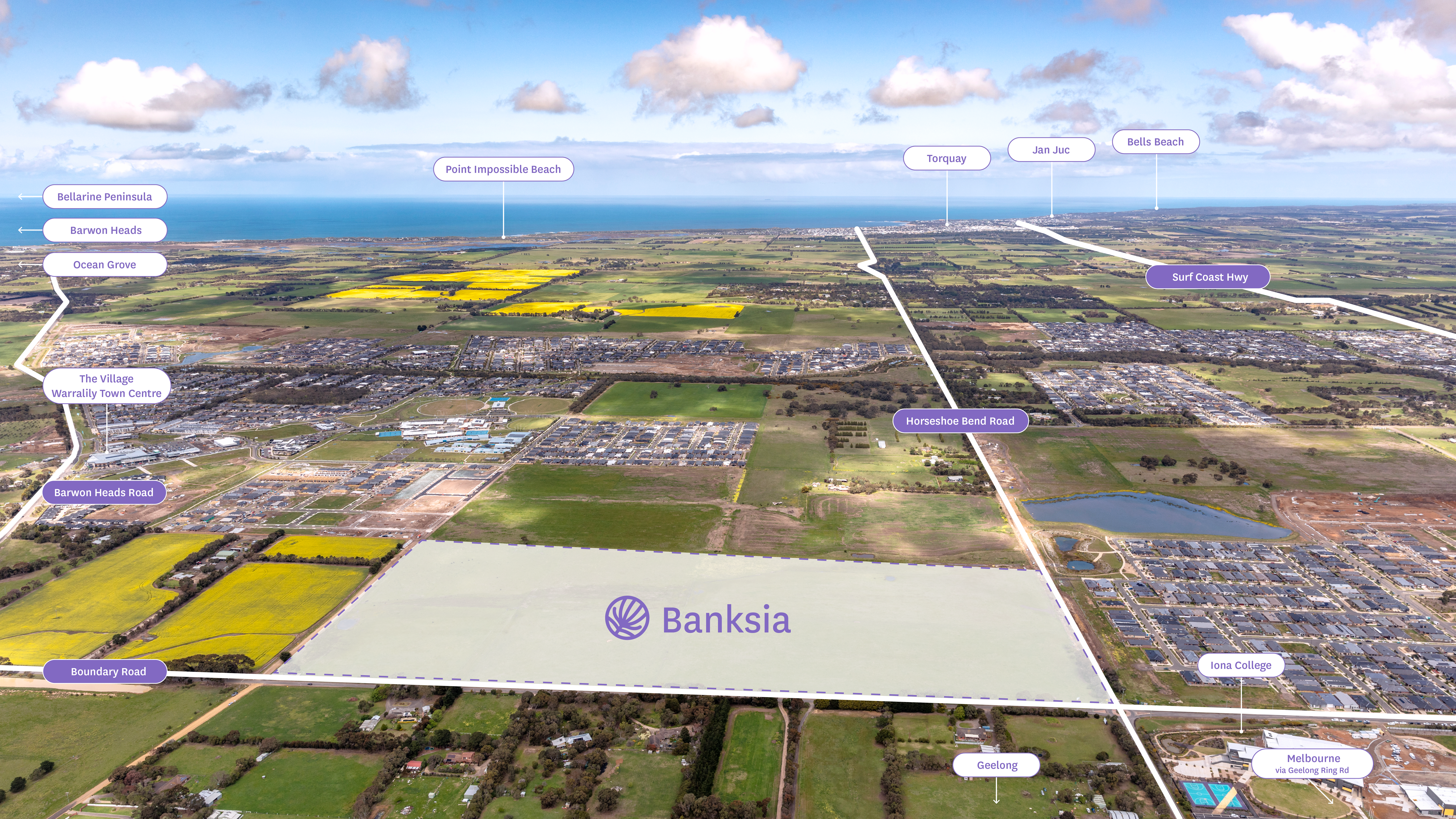Banksia aerial map