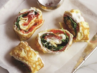 Omelette Roll with Smoked Salmon