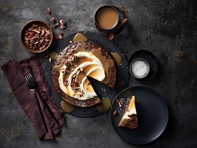 Miguel's sticky date cake with salted caramel sauce