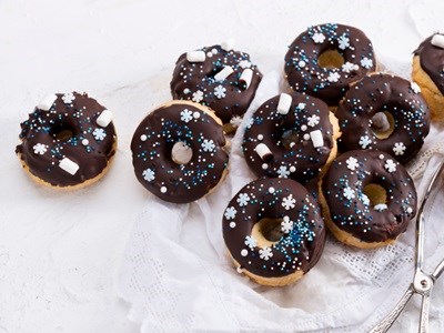 Vegan Donuts with Dark Chocolate