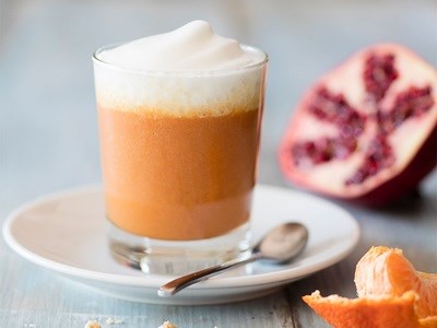 Mandarin and Pomegranate Cappuccino
