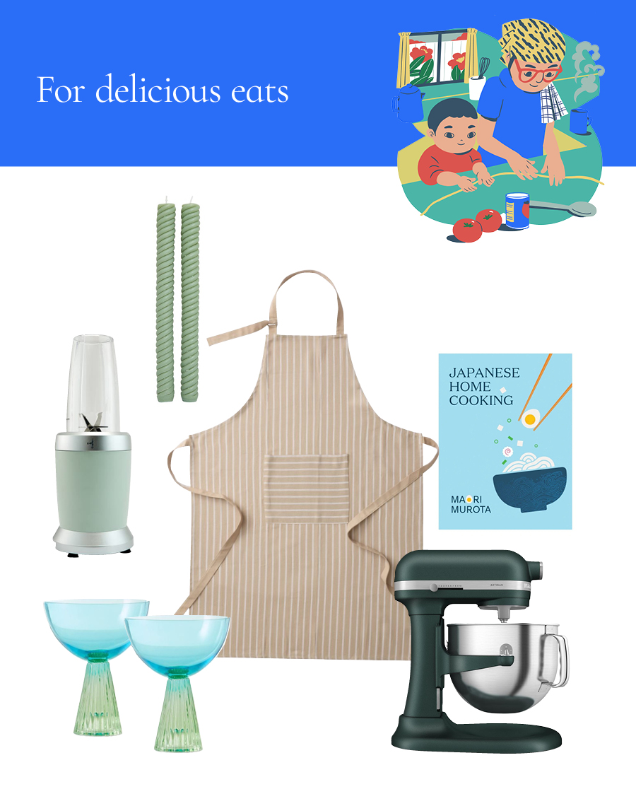 An assortment of kitchen and homewares for Mother's day gifts.