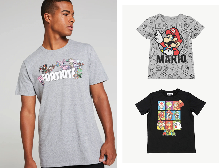 A selection of gaming tees.