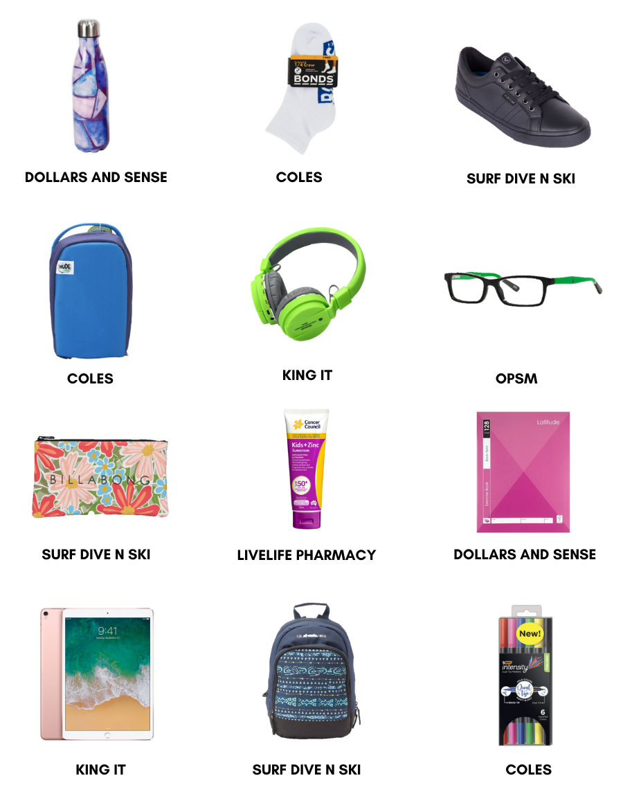 Back to School Product Grid